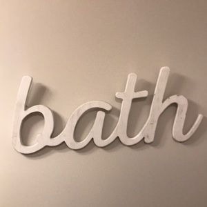Rustic Wooden Bath Sign